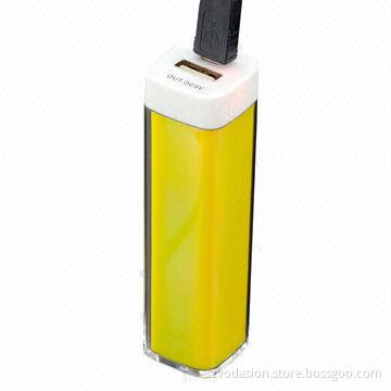 Portable lipstick power bank charger, 2600mAh, colorful, 2-light indicators